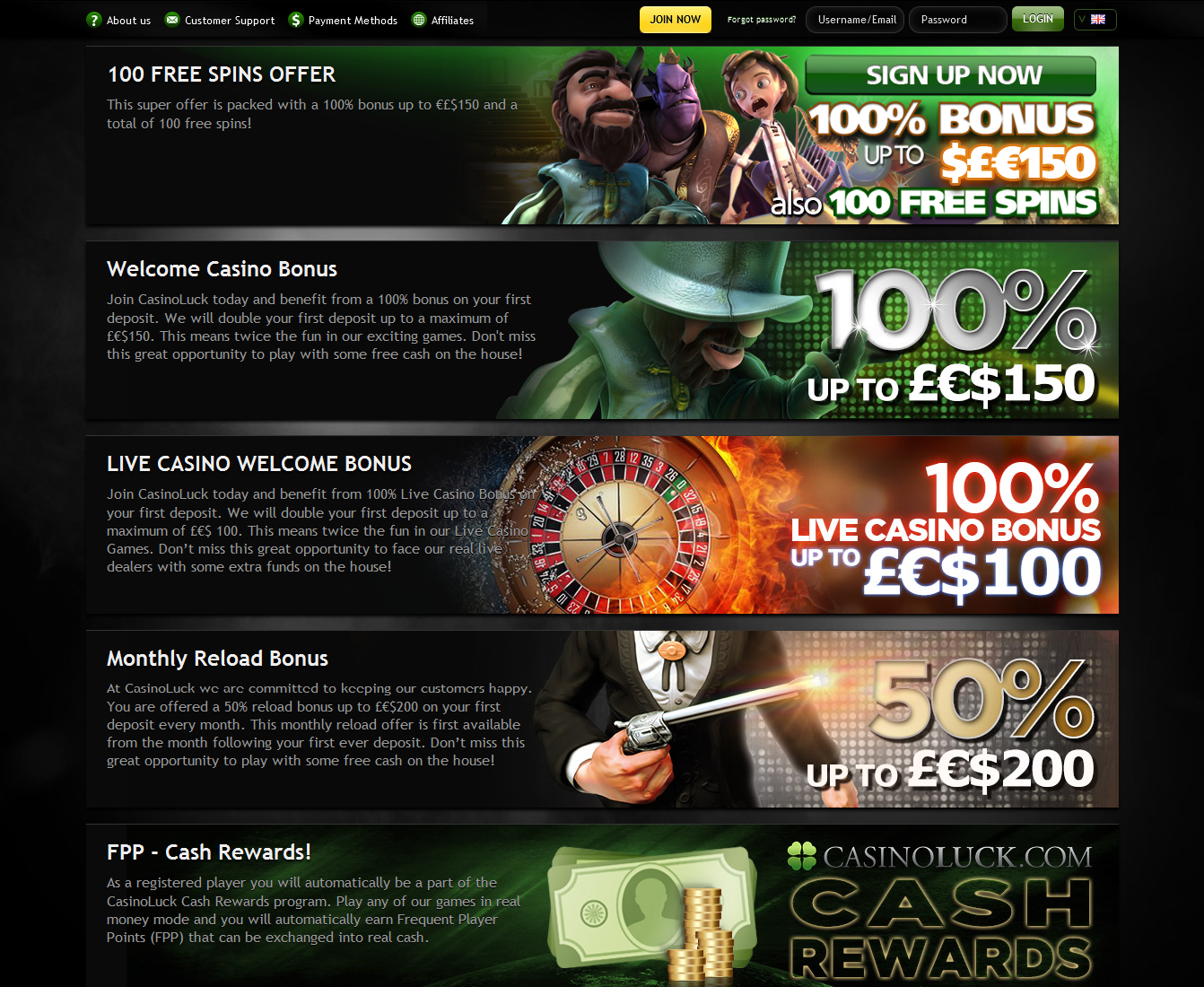 Casino Luck promotions