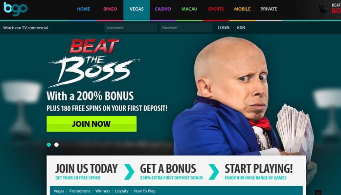 Beat the Boss, with bgo Vegas and their priceless promos this month