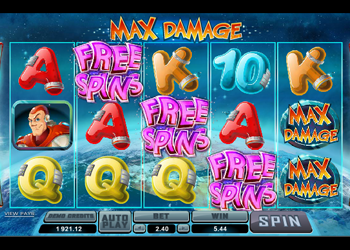 max damage online slot free spins