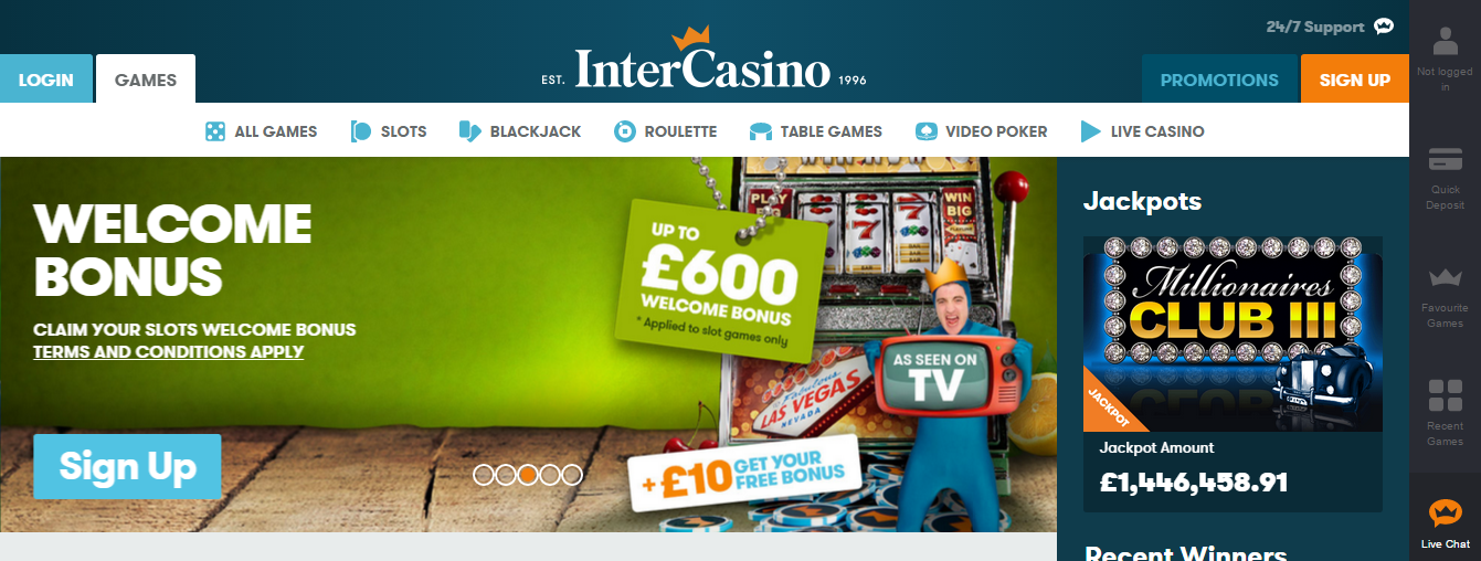 intercasino online casino review